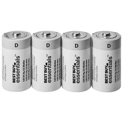 Best Buy Essentials D Alkaline Batteries - 4 Pack - Only at Best Buy