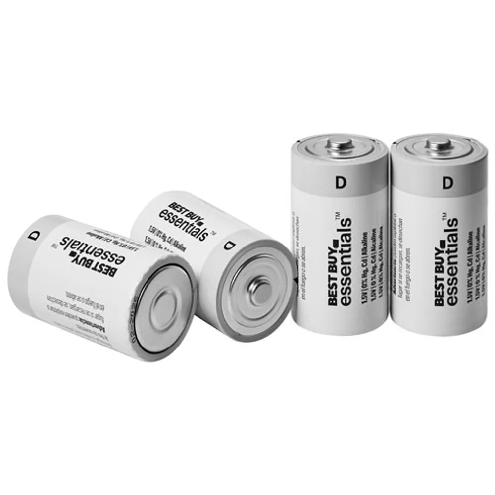 Best Buy Essentials D Alkaline Batteries - 4 Pack - Only at Best Buy