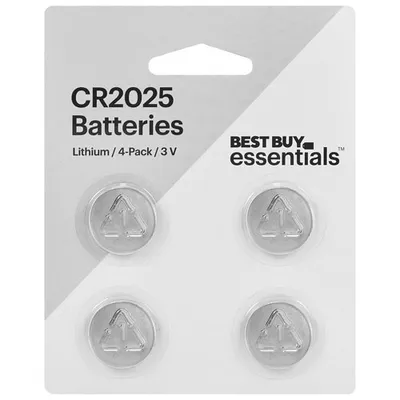 Best Buy Essentials CR2025 Lithium Batteries - 4 Pack