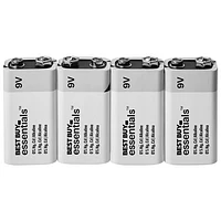 Piles alcalines de 9 V Best Buy Essentials - Paquet de 4