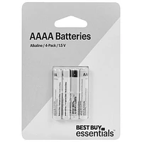 Piles alcalines AAAA Best Buy Essentials - Paquet de 4 - Exclusivité Best Buy