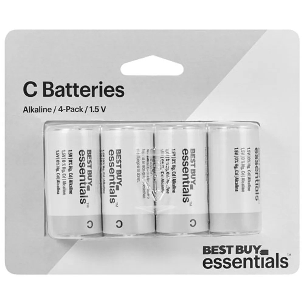 Best Buy Essentials C Alkaline Batteries - 4 Pack - Only at Best Buy