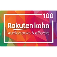 Cyber carte-cadeau 100 $ pour livres audio et numériques kobo de Rakuten – Téléchargement numérique