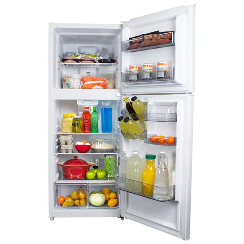 Danby 24" 10.1 Cu. Ft. Top Freezer Refrigerator with LED Lighting (DFF101B1WDB) - White