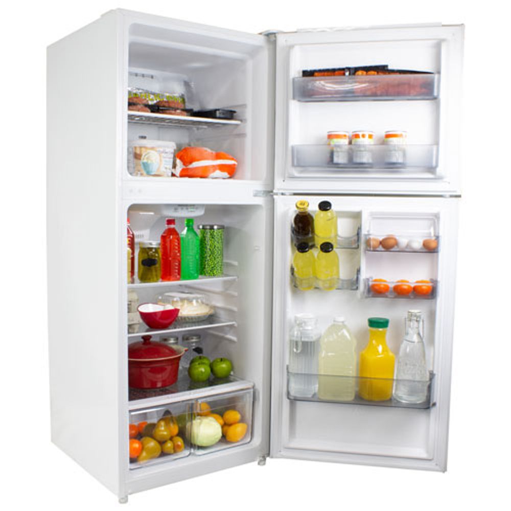 Danby 24" 10.1 Cu. Ft. Top Freezer Refrigerator with LED Lighting (DFF101B1WDB) - White