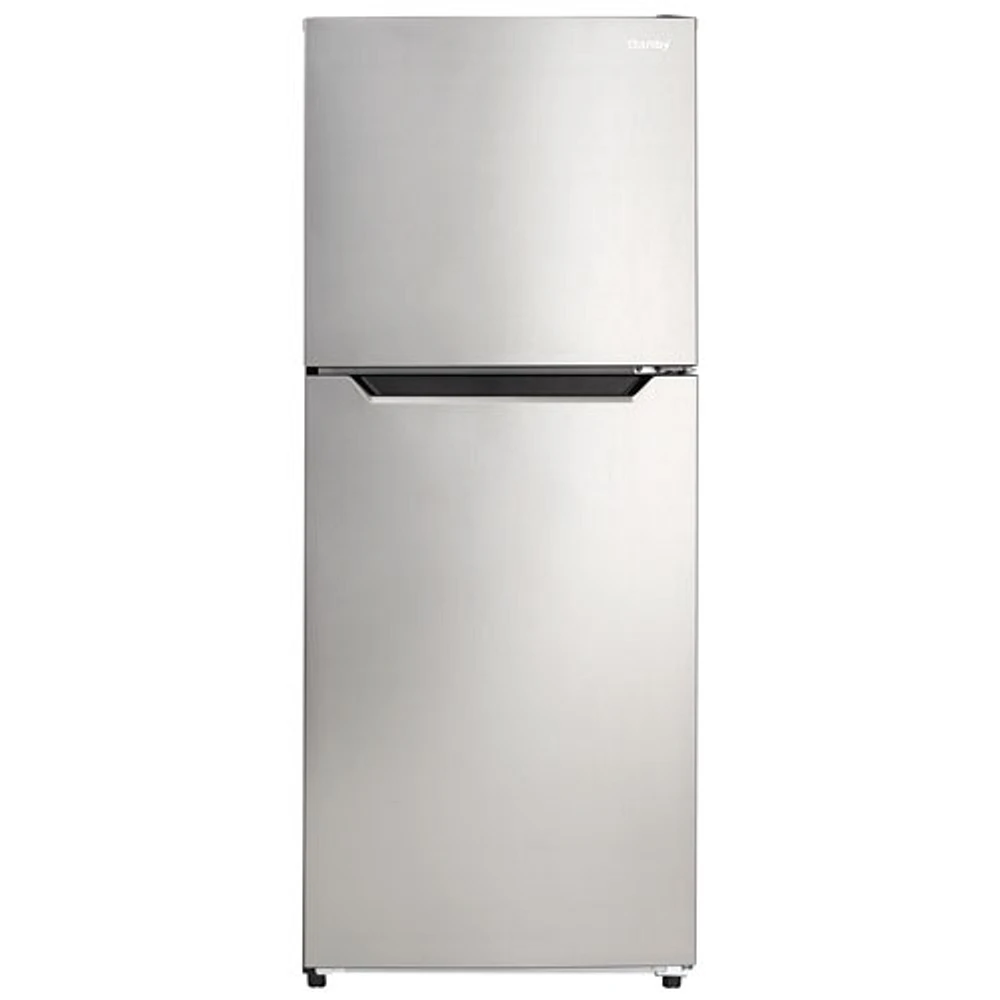 Danby 24" 10.1 Cu. Ft. Top Freezer Refrigerator with LED Lighting (DFF101B1BSLDB) - Stainless Steel