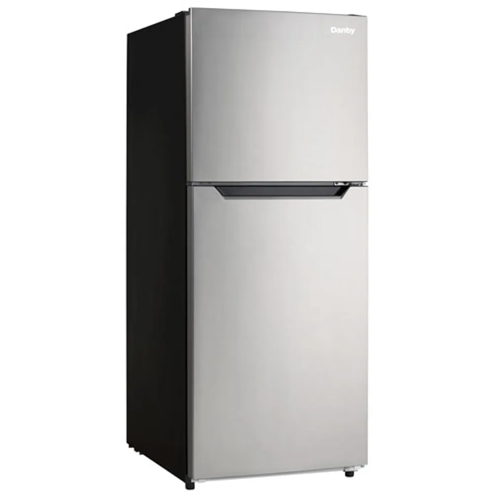 Danby 24" 10.1 Cu. Ft. Top Freezer Refrigerator with LED Lighting (DFF101B1BSLDB) - Stainless Steel