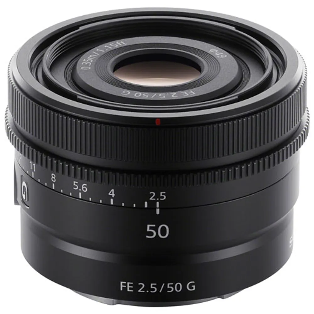 Sony FE 50mm f/2.5 AF Full-Frame Prime G Lens - Black