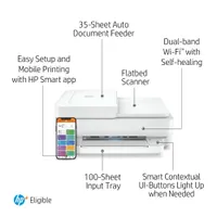 HP ENVY 6455e Wireless All-In-One Inkjet Printer - HP Instant Ink 3-Month Free Trial Included*