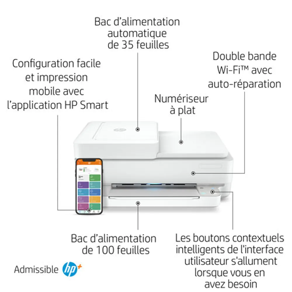 HP ENVY 6455e Wireless All-In-One Inkjet Printer - HP Instant Ink 3-Month Free Trial Included*