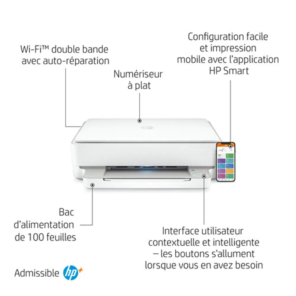 HP ENVY 6055e Wireless All-In-One Inkjet Printer - HP Instant Ink 3-Month Free Trial Included*