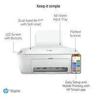 HP DeskJet 2755e Wireless All-In-One Inkjet Printer - HP Instant Ink 3-Month Free Trial Included*