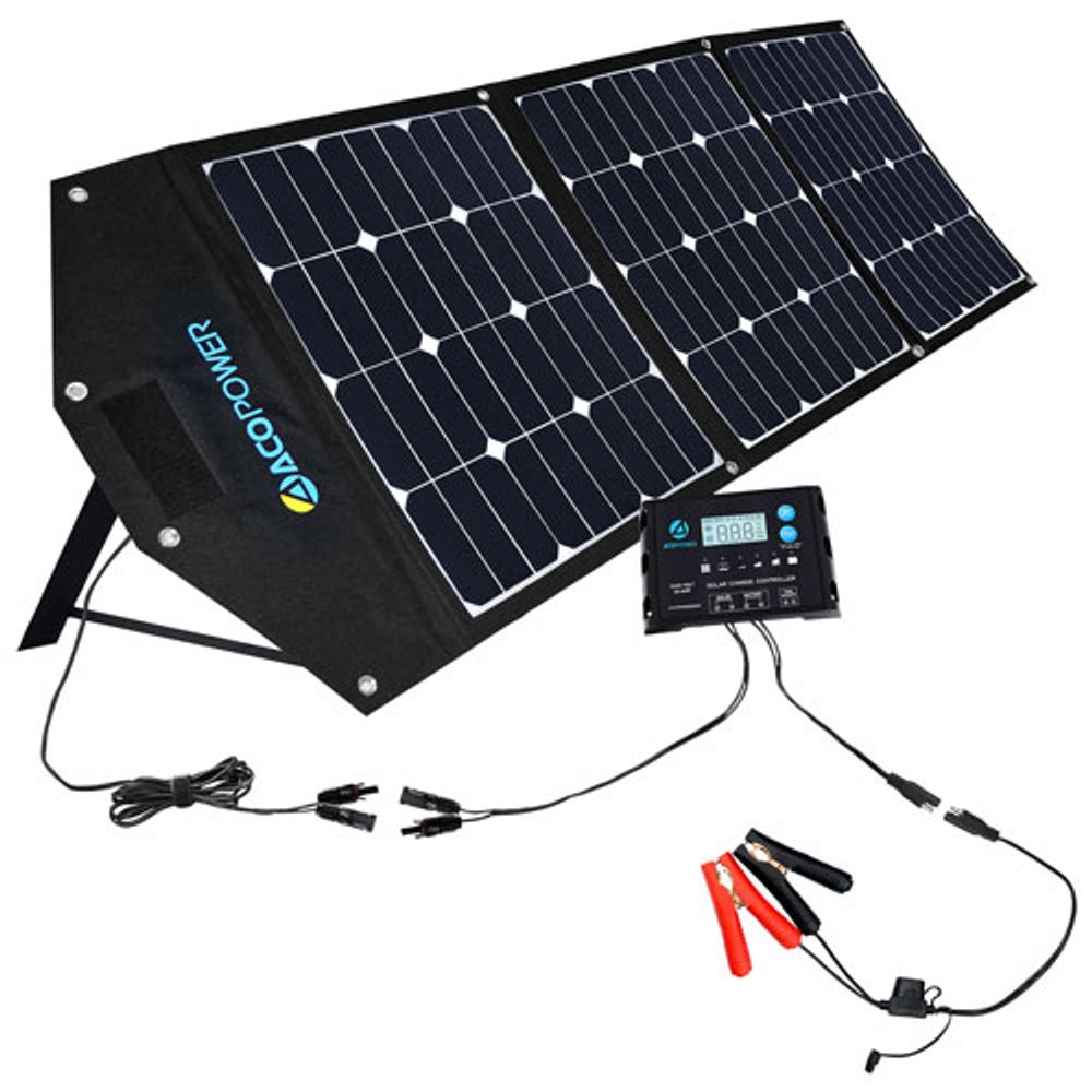 ACOPOWER Foldable Solar Panel Kits with 20A Charge Controller (HY-LTK-3x40WPX20A) - 120W