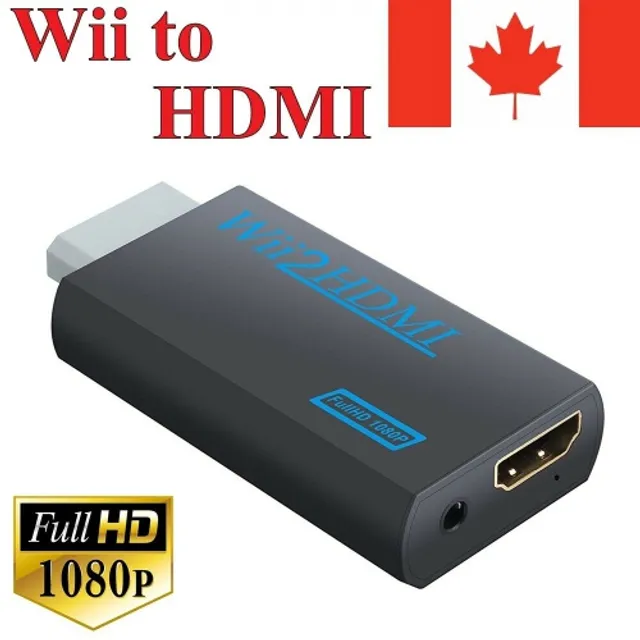 Monopol Droop gå på indkøb MEDIARAIN Wii to HDMI Converter Adapter 1080p 720p HD Upscale 3.5mm Audio  Output Black | Bramalea City Centre