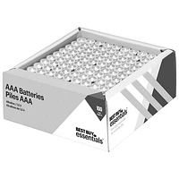 Piles AAA Best Buy Essentials - Paquet de 100 - Exclusivité de Best Buy