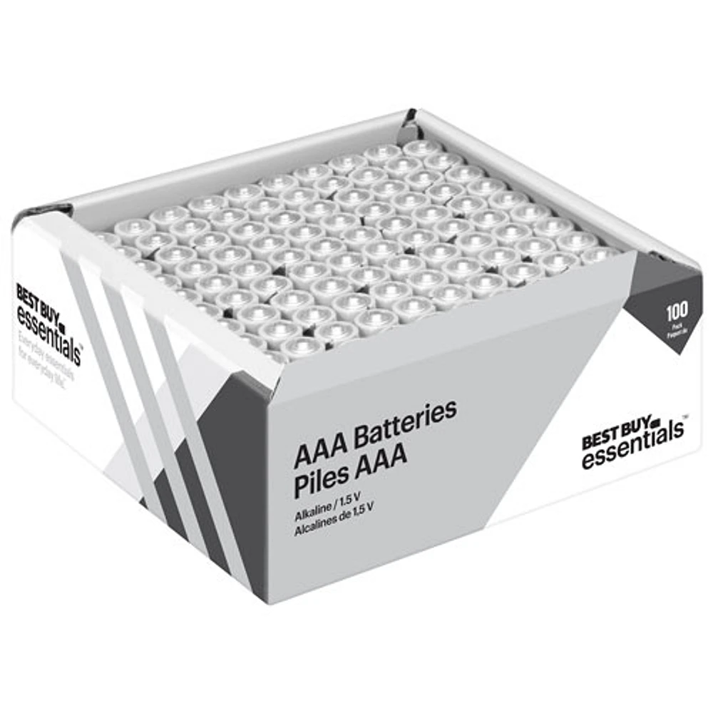 Piles AAA Best Buy Essentials - Paquet de 100 - Exclusivité de Best Buy