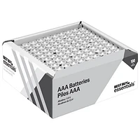 Piles AAA Best Buy Essentials - Paquet de 100 - Exclusivité de Best Buy