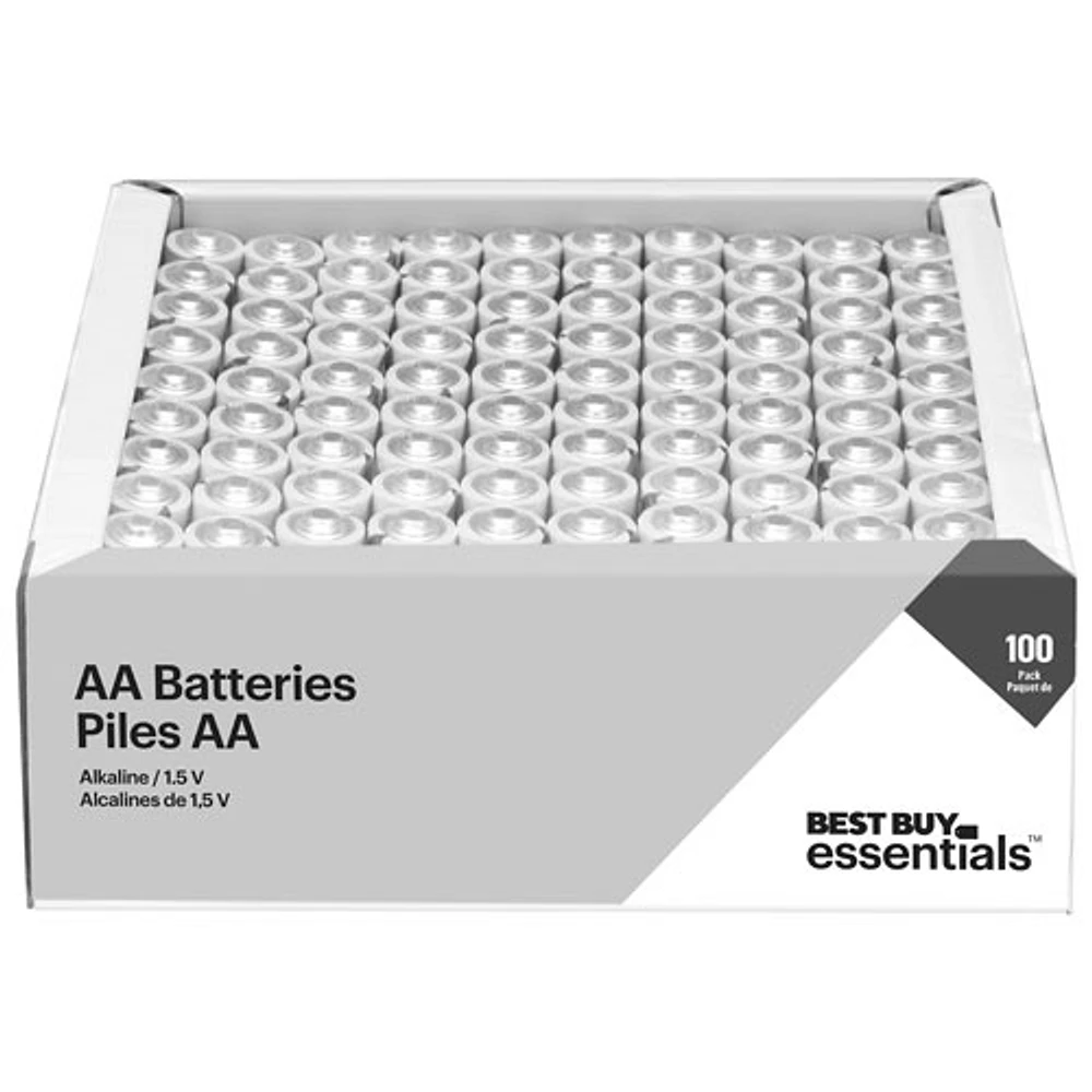 Piles AA Best Buy Essentials - Paquet de 100 - Exclusivité de Best Buy