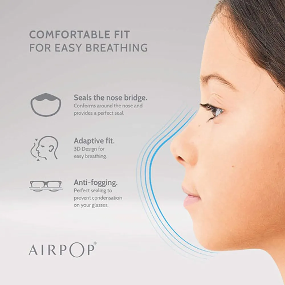 AirPop Kids Reusable Polyester Kids Face Mask - 2 Pack - Blue
