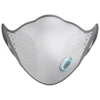 AirPop Active+ Halo Reusable Microfibre Smart Face Mask - White/Grey