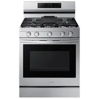 Samsung 30" 6.0 Cu. Ft. True Convection Freestanding Gas Air Fry Range (NX60A6711SS) - Stainless