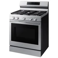 Samsung 30" 6.0 Cu. Ft. True Convection Freestanding Gas Air Fry Range (NX60A6711SS) - Stainless