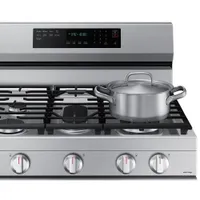 Samsung 30" 6.0 Cu. Ft. True Convection Freestanding Gas Air Fry Range (NX60A6711SS) - Stainless
