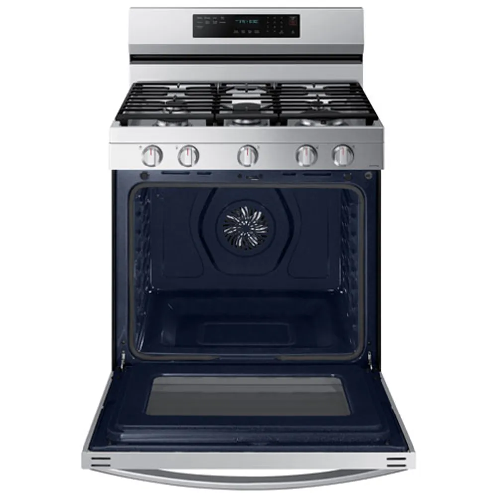 Samsung 30" 6.0 Cu. Ft. True Convection Freestanding Gas Air Fry Range (NX60A6711SS) - Stainless