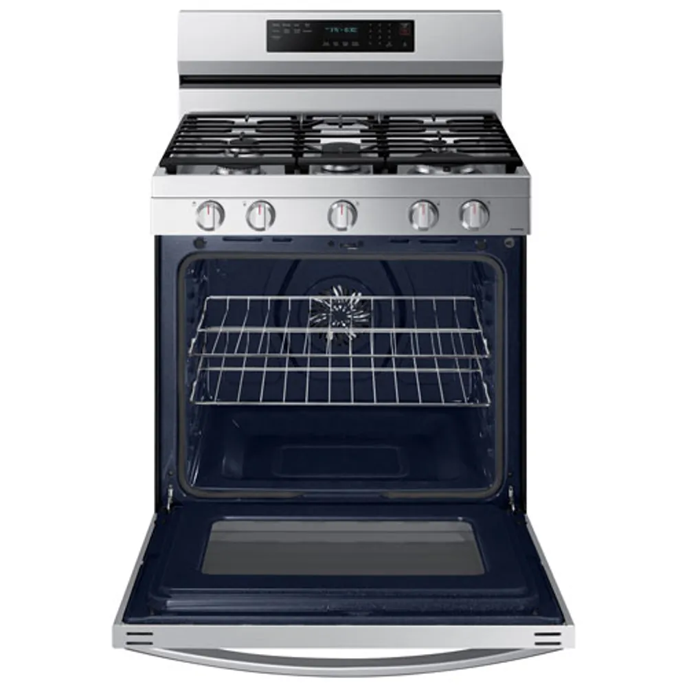 Samsung 30" 6.0 Cu. Ft. True Convection Freestanding Gas Air Fry Range (NX60A6711SS) - Stainless