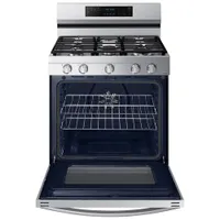 Samsung 30" 6.0 Cu. Ft. True Convection Freestanding Gas Air Fry Range (NX60A6711SS) - Stainless