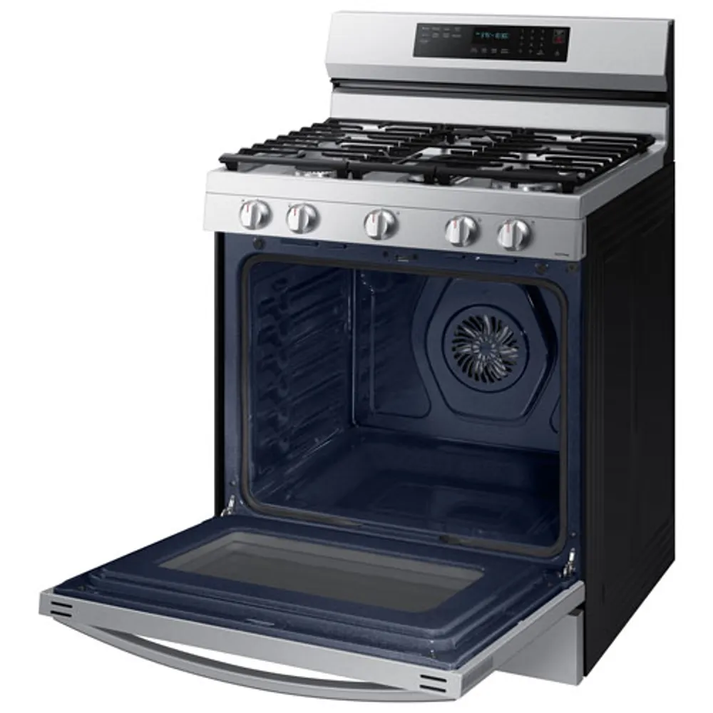 Samsung 30" 6.0 Cu. Ft. True Convection Freestanding Gas Air Fry Range (NX60A6711SS) - Stainless