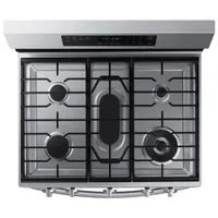 Samsung 30" 6.0 Cu. Ft. True Convection Freestanding Gas Air Fry Range (NX60A6711SS) - Stainless