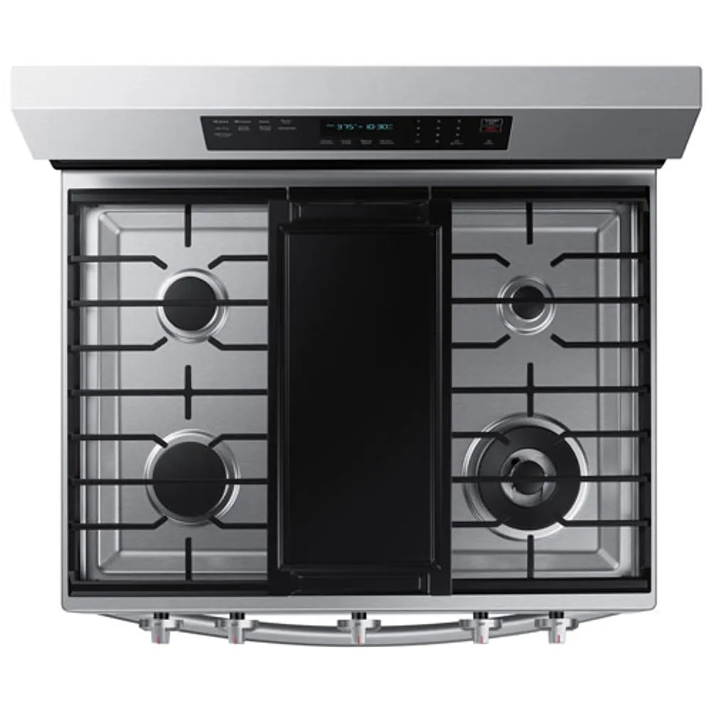 Samsung 30" 6.0 Cu. Ft. True Convection Freestanding Gas Air Fry Range (NX60A6711SS) - Stainless