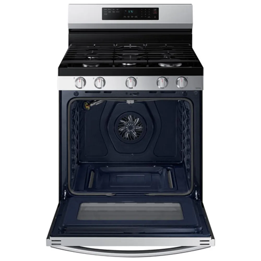 Samsung 30" 6.0 Cu. Ft. Fan Convection Freestanding Gas Air Fry Range (NX60A6511SS) - Stainless