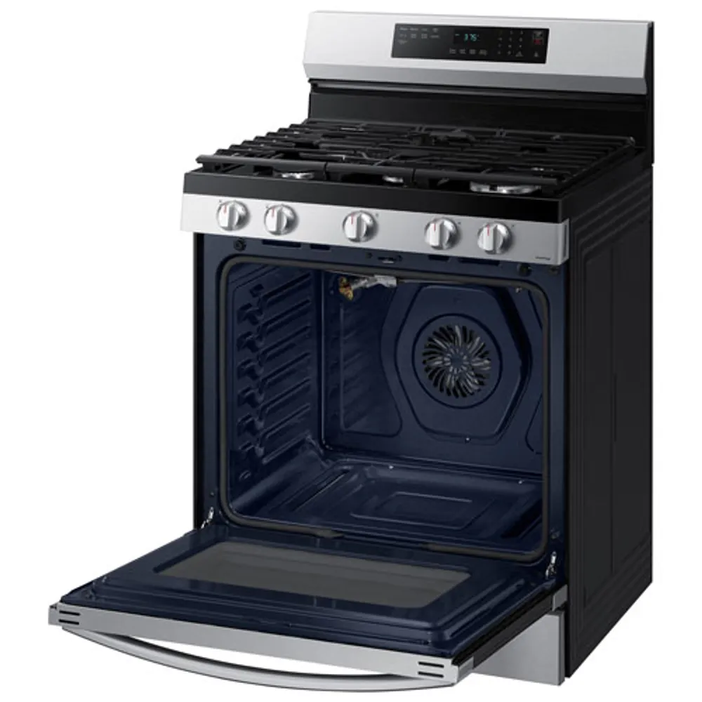 Samsung 30" 6.0 Cu. Ft. Fan Convection Freestanding Gas Air Fry Range (NX60A6511SS) - Stainless