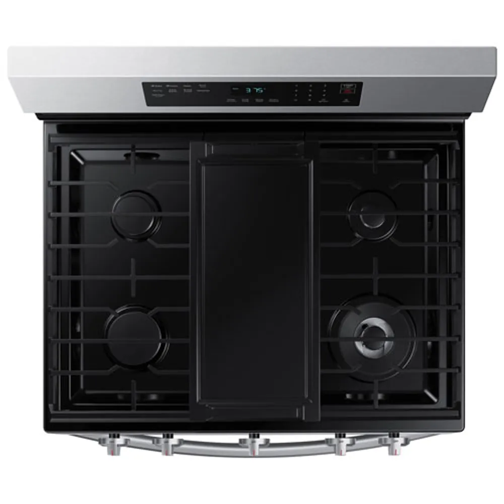 Cuisinière gaz autonome ventilateur convection friture air 6 pi³ 30 po Samsung (NX60A6511SS) - Inox