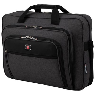 Wenger Textured Fabric 17.3" Business Laptop Bag (SWG0998 005) - Grey/Black