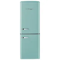 Retro By Unique 23" 7 Cu. Ft. Bottom Freezer Refrigerator (UGP-215L T AC) - Ocean Mist Turquoise