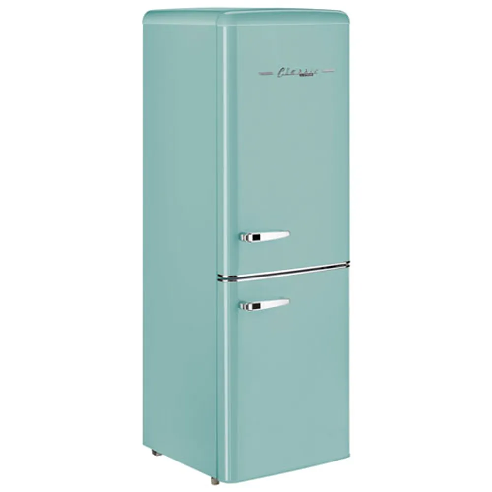 Retro By Unique 23" 7 Cu. Ft. Bottom Freezer Refrigerator (UGP-215L T AC) - Ocean Mist Turquoise