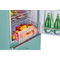 Retro By Unique 23" 7 Cu. Ft. Bottom Freezer Refrigerator (UGP-215L T AC) - Ocean Mist Turquoise