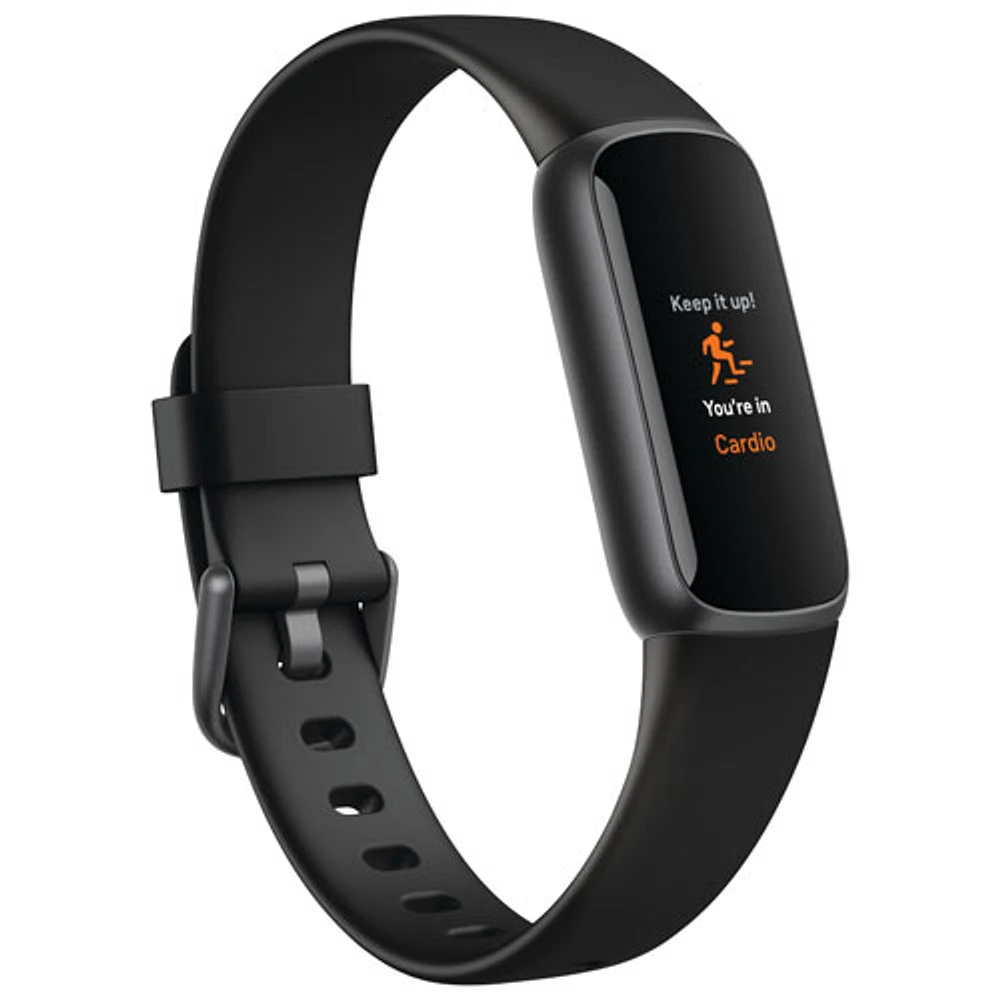 Moniteur de mise en forme avec suivi de fréquence cardiaque et de sommeil 24/7 Luxe de Fitbit - Noir