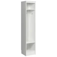 Prepac Modern Narrow Hall Tree Organizer - White