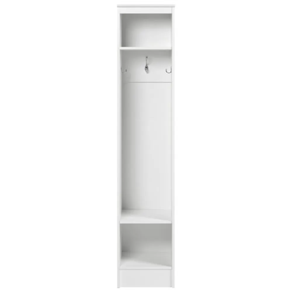 Prepac Modern Narrow Hall Tree Organizer - White