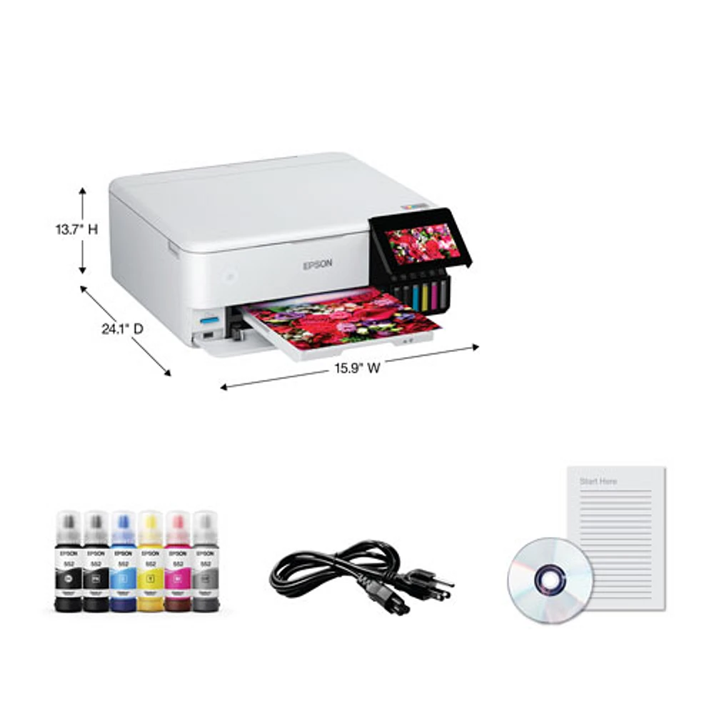 Epson EcoTank Photo ET-8500 Wireless All-In-One Supertank Inkjet Printer