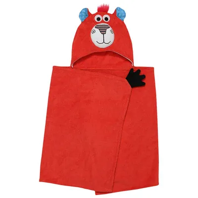 Zoocchini Kids Plush Terry Hooded Towel - 2 Years+ - Bear