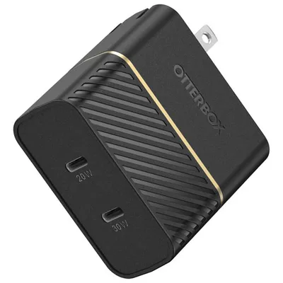 OtterBox Fast Charge 50W Dual USB-C Wall Charger (78-52693) - Black