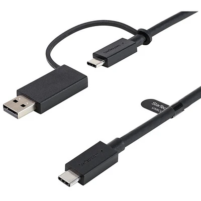 Câble USB-C à USB-C de 1 m (3,28 pi) de StarTech avec adaptateur USB-A (USBCCADP)