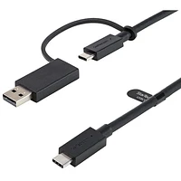 StarTech 1m (3.28 ft.) USB-C to USB-C Cable with USB-A Adapter Dongle (USBCCADP)