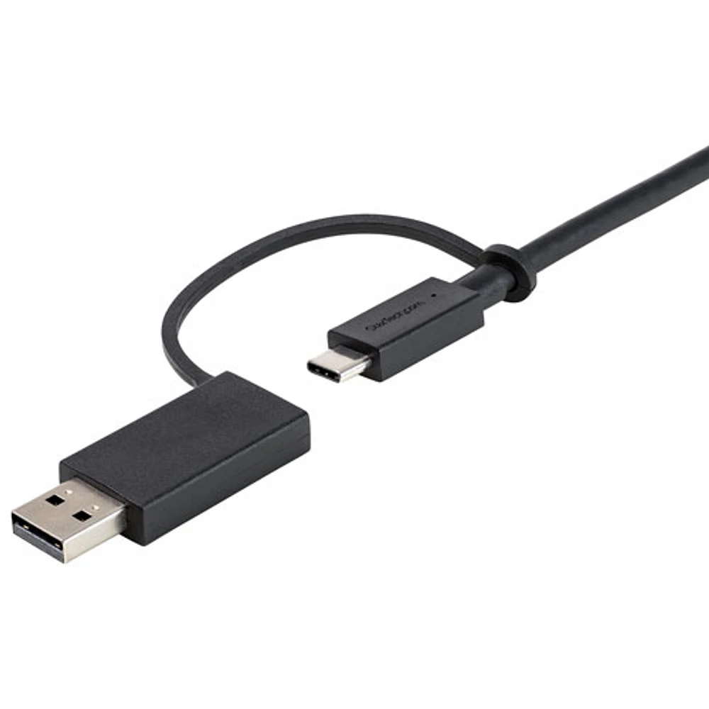 StarTech 1m (3.28 ft.) USB-C to USB-C Cable with USB-A Adapter Dongle (USBCCADP)