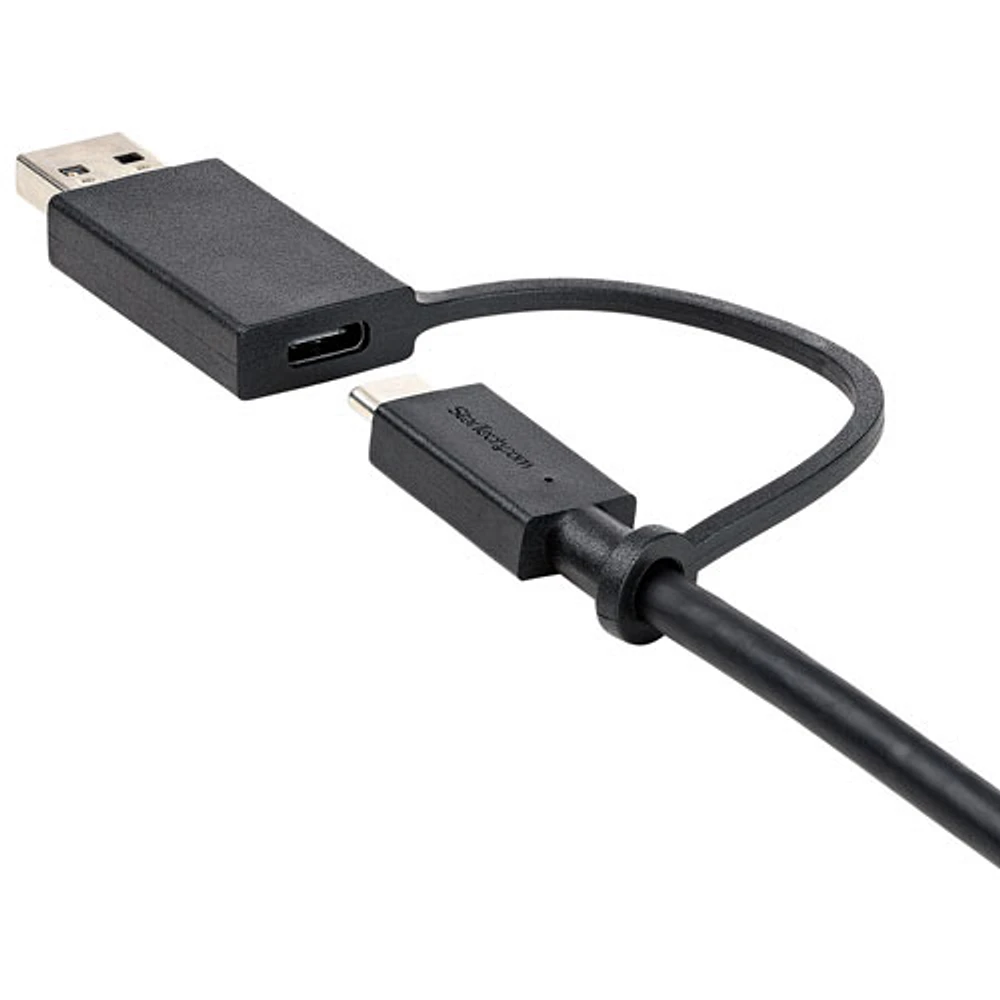 StarTech 1m (3.28 ft.) USB-C to USB-C Cable with USB-A Adapter Dongle (USBCCADP)